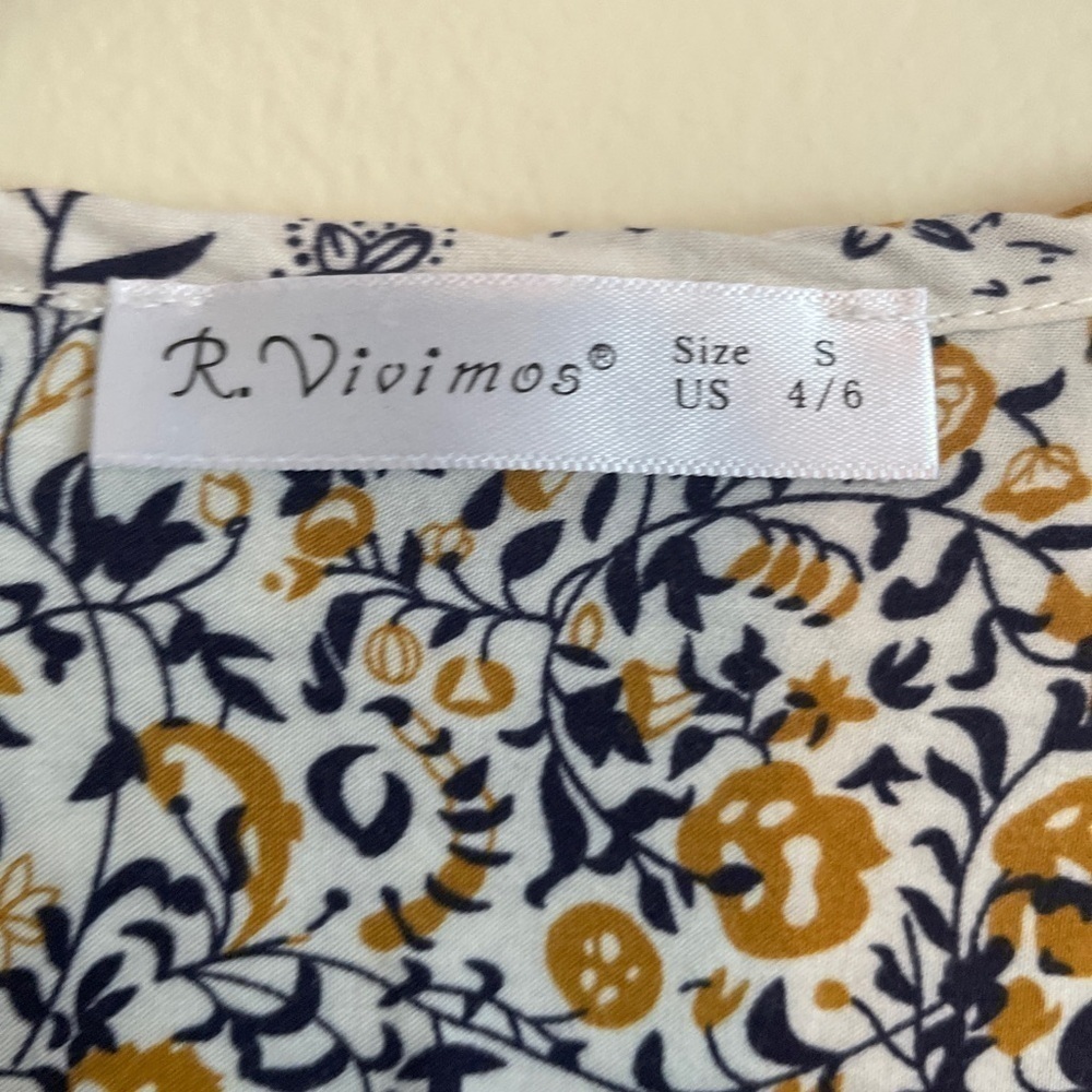 R Vivimos Romantic Cottagecore Prairie Boho Festival Dress Size Small - Picture 3 of 13